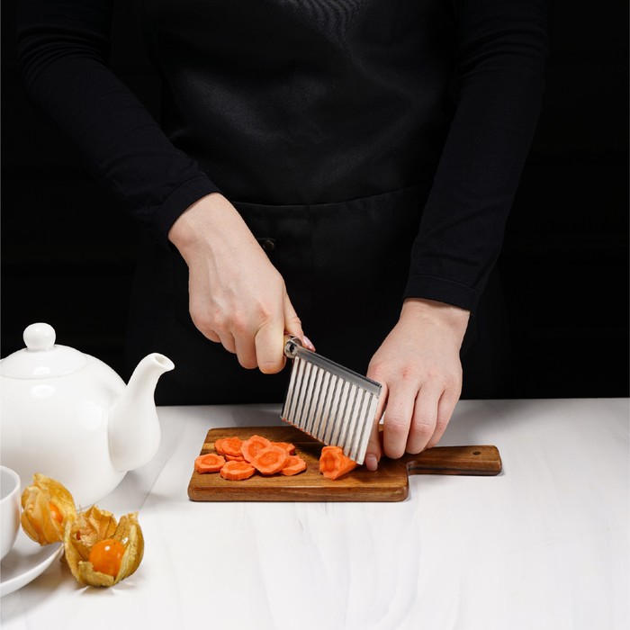 Овощерезка фигурная 18,5х5,5см, цвет бордовый, "Вкус"