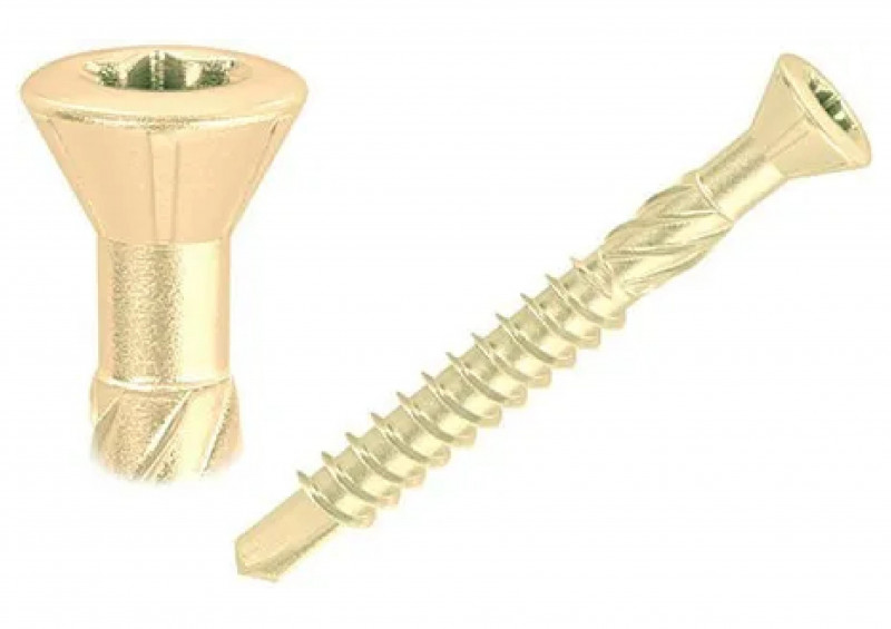 Шуруп для полов и паркета желтый цинк 3,2х35