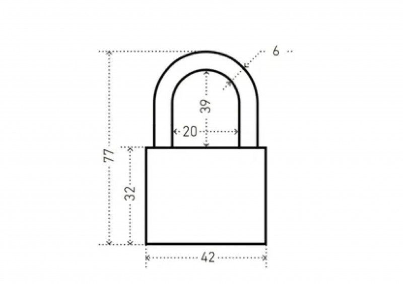 Замок навесной длин дужка ВС1Ч-364ПД 6мм 5кл Аллюр красный