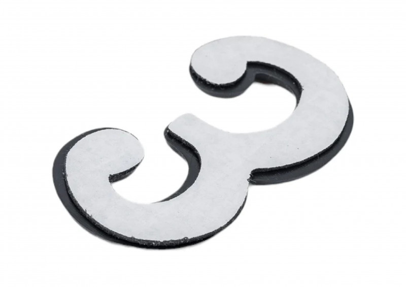 Номер для дверей "3" самоклеющийся