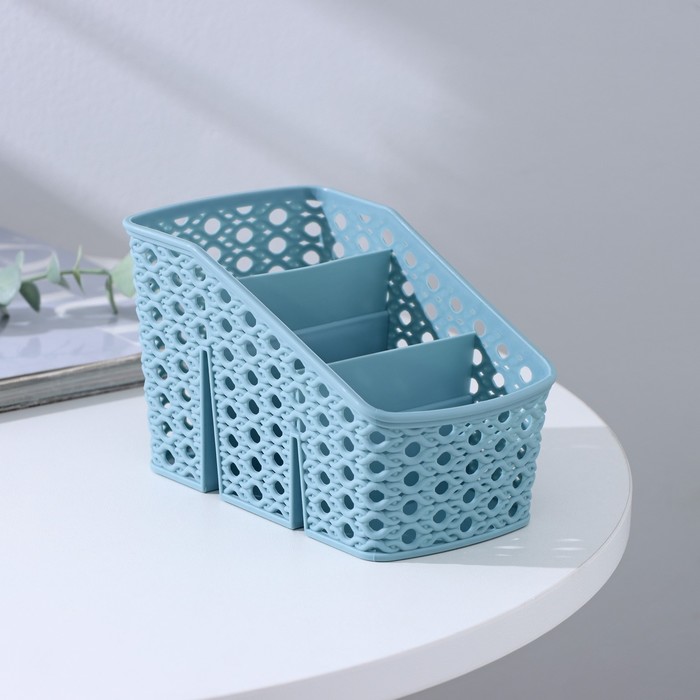 Органайзер для мелочей 3 отделения 15,5х9,5х9,5см "Петелька"