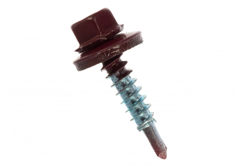 Саморез кровельный RAL3005 4,8х35 винно-красный