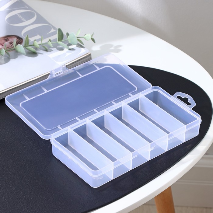 Органайзер для хранения пластиковый 6 ячеек 21х10х3,5см